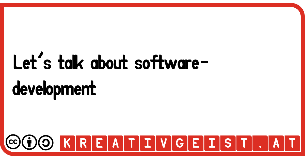 Softwareblog - Let's talk about software-development